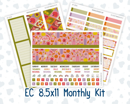 Kit 0240 - 8.5x11 - EC Monthly Kit - November - Cozy Thanksgiving