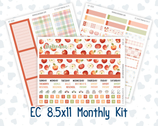 Kit 0235 - 8.5x11 - EC Monthly Kit - September - Apple Orchard