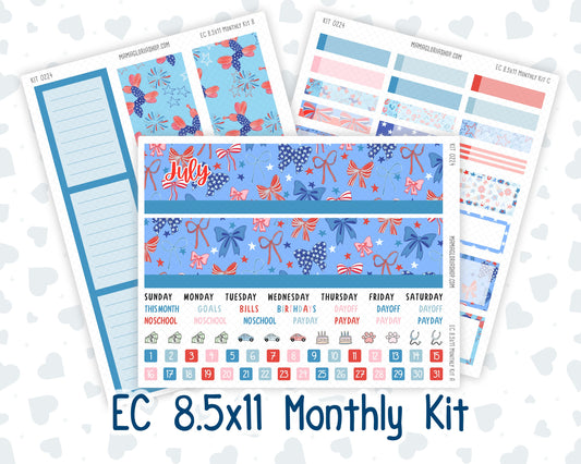 Kit 0224 - 8.5x11 - EC Monthly Kit - July - Patriotic Parade