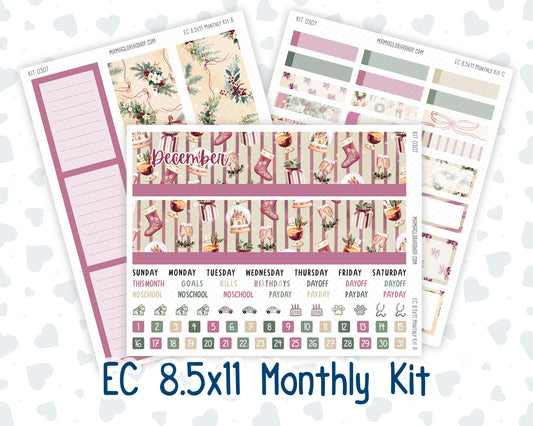 Kit 0307 - 8.5x11 - EC Monthly Kit - December - Velvet Hearth