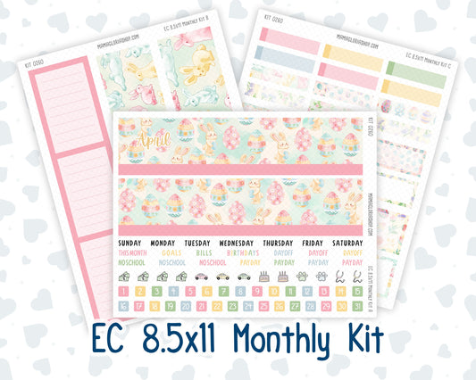 Kit 0260 - 8.5x11 - EC Monthly Kit - April - Pastel Egg Hunt