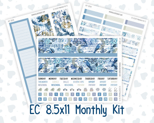 Kit 0249 - 8.5x11 - EC Monthly Kit - January - Icy Lace