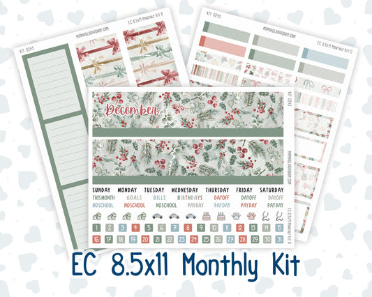 Kit 0245 - 8.5x11 - EC Monthly Kit - December - Vintage Christmas