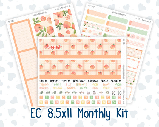 Kit 0228 - 8.5x11 - EC Monthly Kit - August - Just Peachy