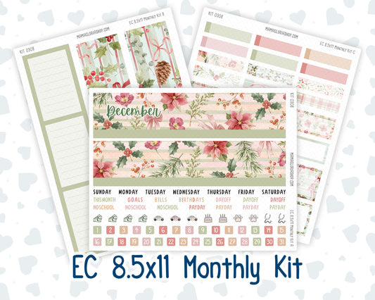 Kit 0308 - 8.5x11 - EC Monthly Kit - December - Knit & Holly