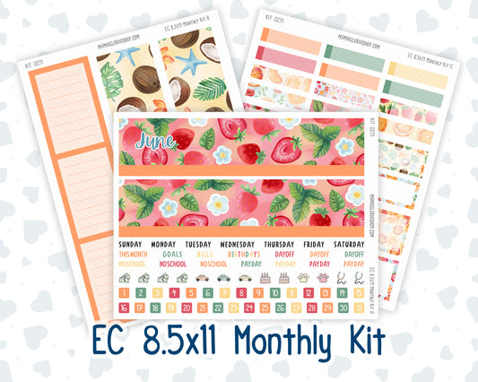 Kit 0271 - 8.5x11 - EC Monthly Kit - June - Strawberry Shore