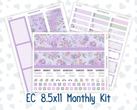 Kit 0263 - 8.5x11 - EC Monthly Kit - April - Lavender Drift