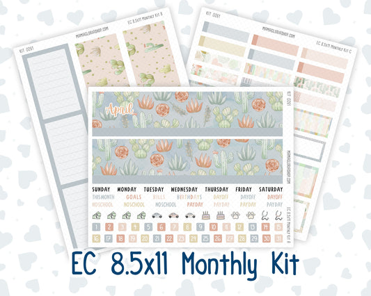 Kit 0261 - 8.5x11 - EC Monthly Kit - April - Llama Spring