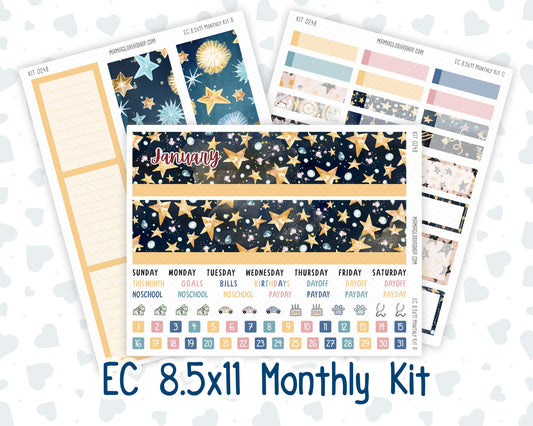 Kit 0248 - 8.5x11 - EC Monthly Kit - January - Midnight Countdown