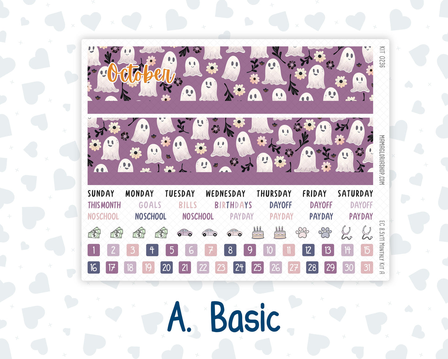 Kit 0236 - 8.5x11 - EC Monthly Kit - October - Sweet & Spooky