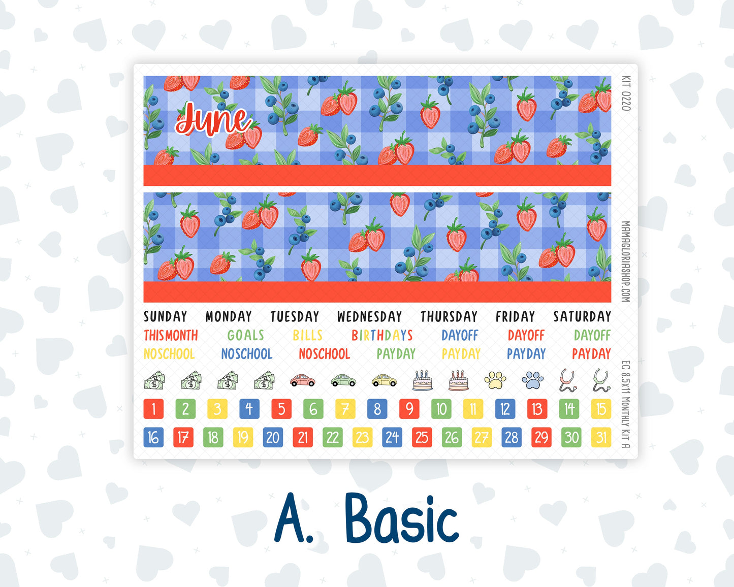 Kit 0220 - 8.5x11 - EC Monthly Kit - June - June Berries