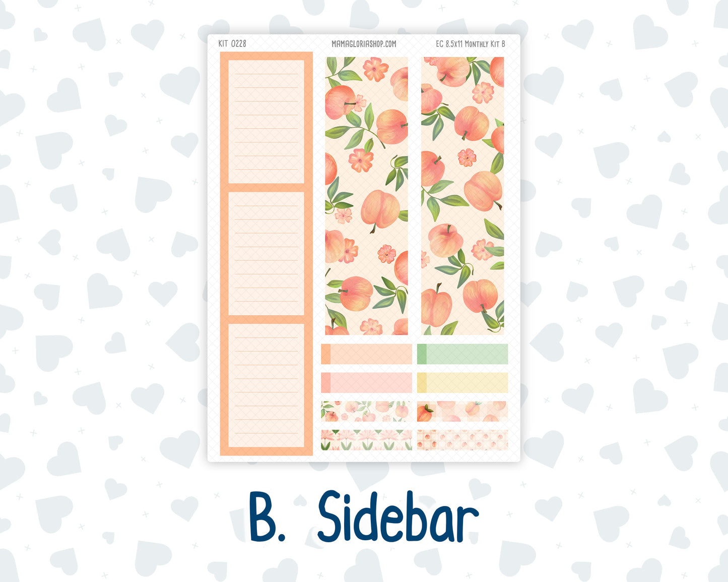 Kit 0228 - 8.5x11 - EC Monthly Kit - August - Just Peachy