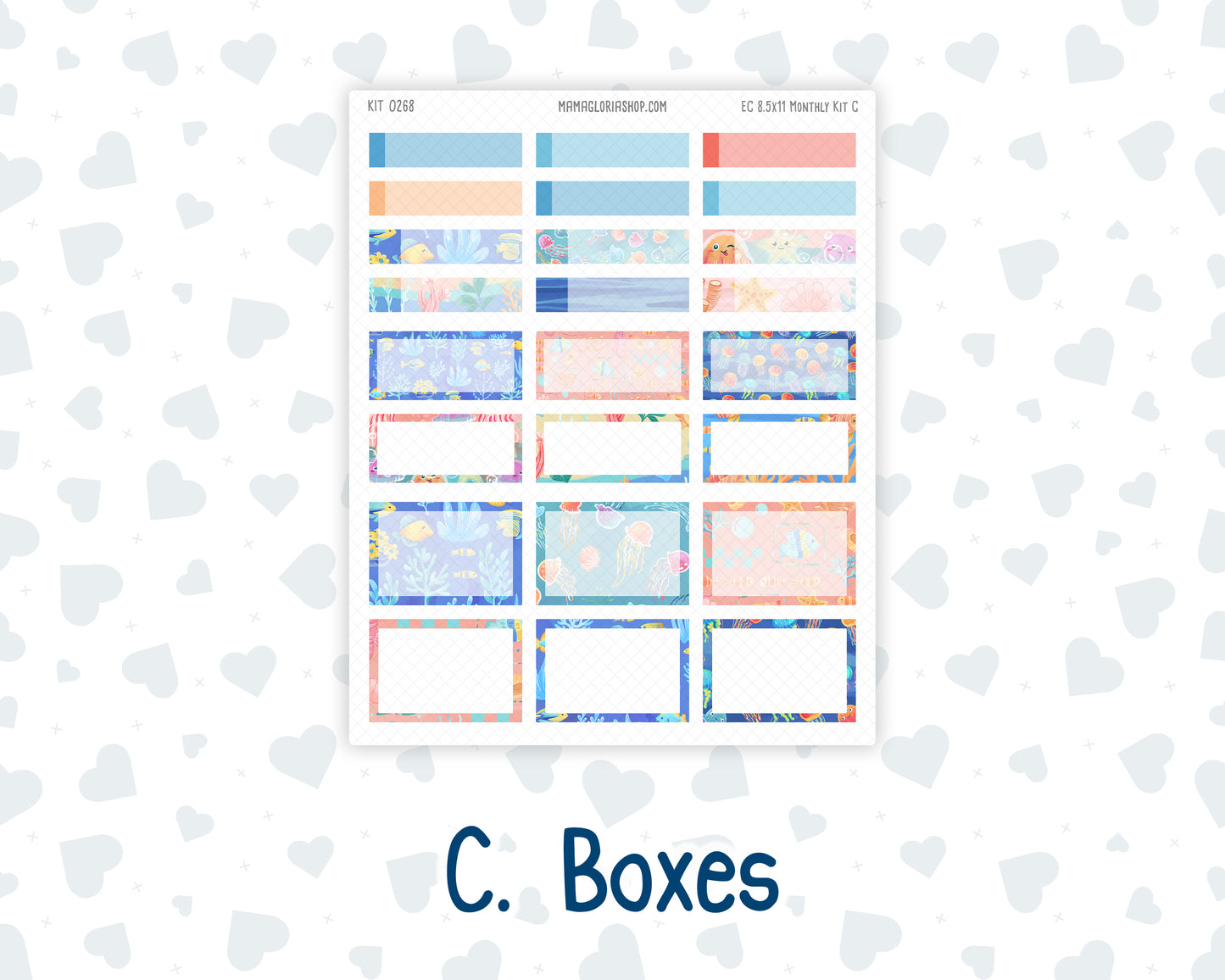 Kit 0268 - 8.5x11 - EC Monthly Kit - June - Sea Sweeties