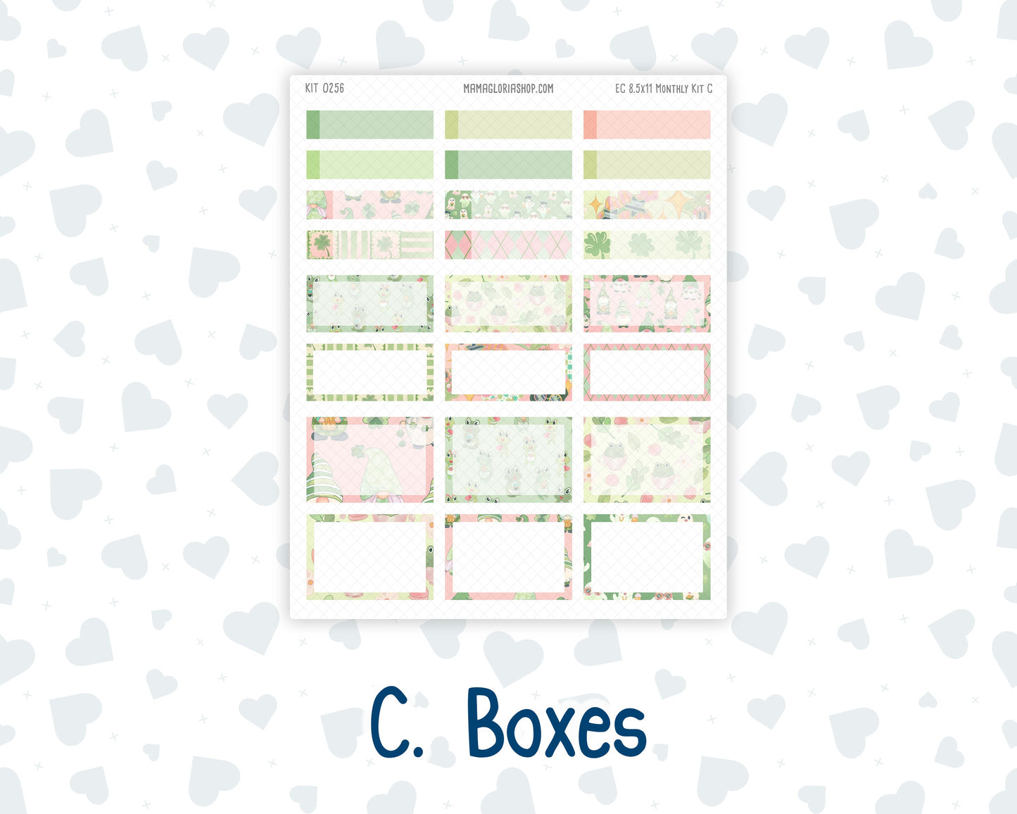 Kit 0256 - 8.5x11 - EC Monthly Kit - March - Froggy Luck