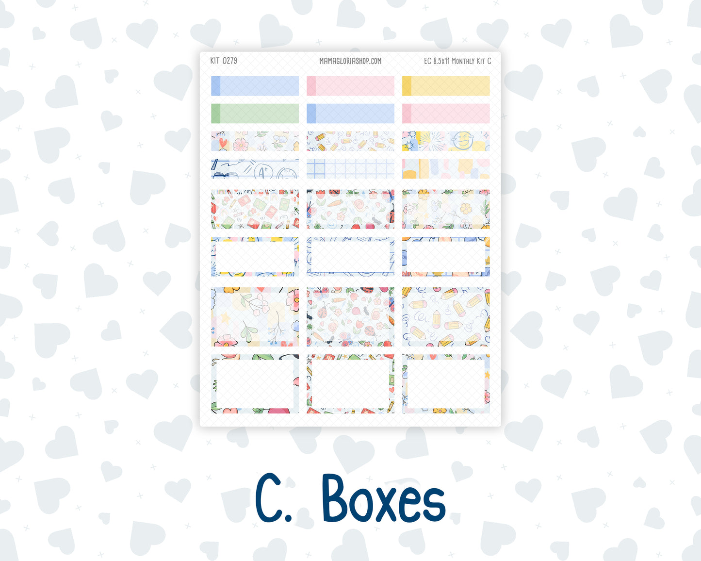 Kit 0279 - 8.5x11 - EC Monthly Kit - August - Not Ready For School