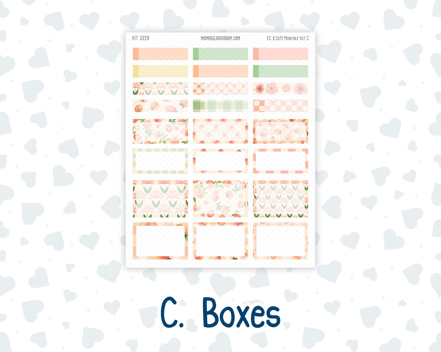 Kit 0228 - 8.5x11 - EC Monthly Kit - August - Just Peachy