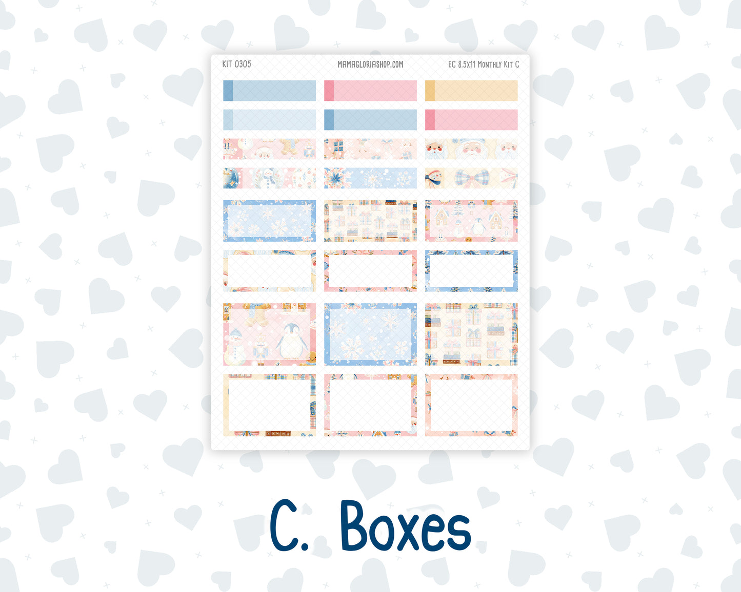 Kit 0305 - 8.5x11 - EC Monthly Kit - December - Sugarplum Parade