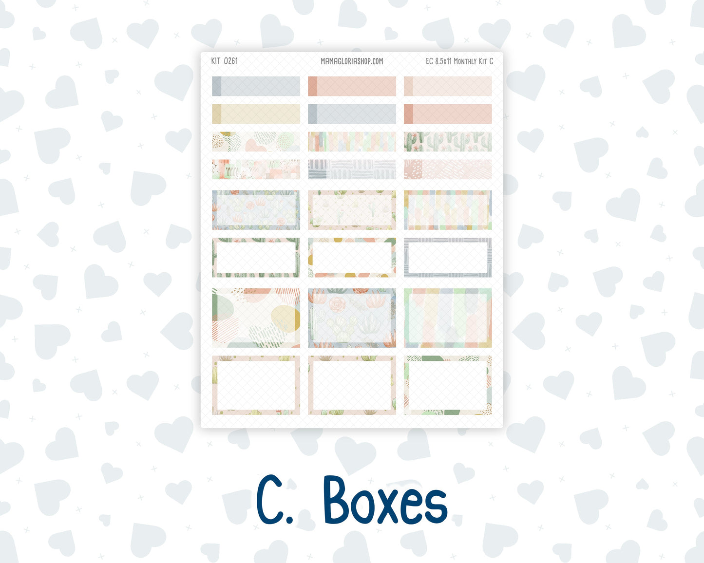 Kit 0261 - 8.5x11 - EC Monthly Kit - April - Llama Spring