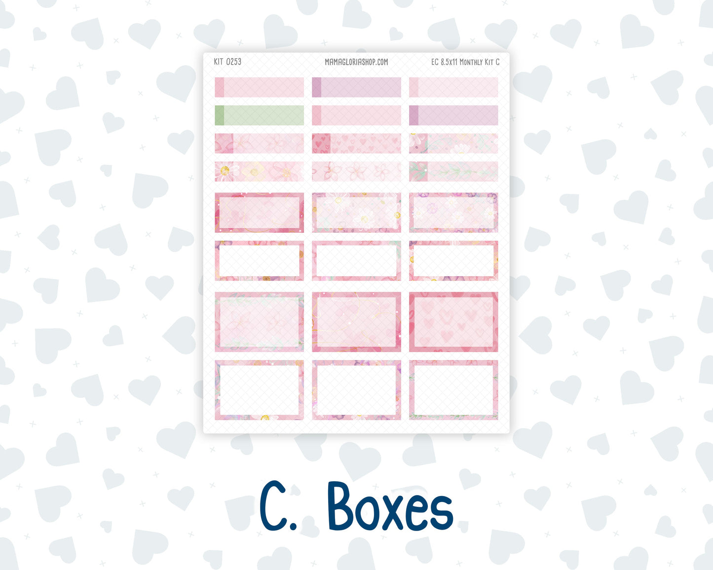 Kit 0253 - 8.5x11 - EC Monthly Kit - February - Rosy Daydreams