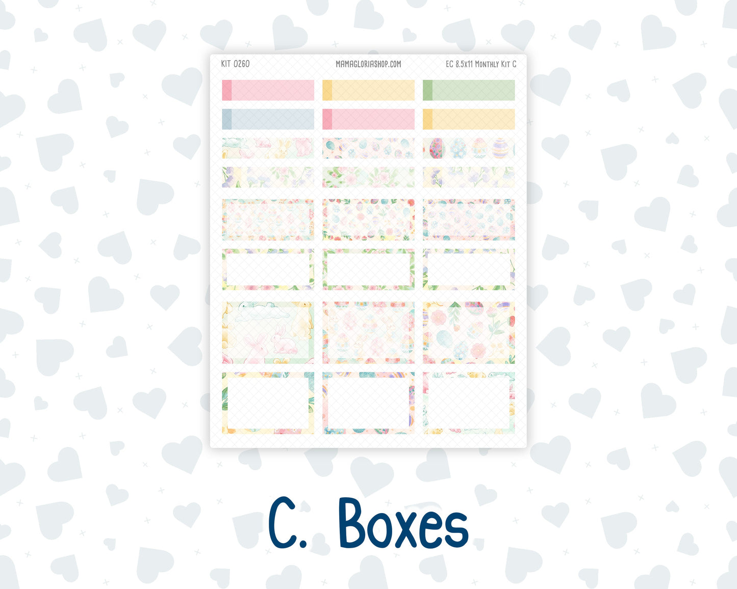 Kit 0260 - 8.5x11 - EC Monthly Kit - April - Pastel Egg Hunt