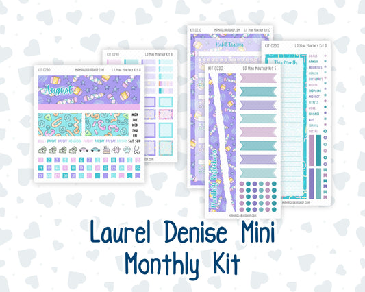 Kit 0230 - Laurel Denise Mini - Monthly Kit - August - School Daze
