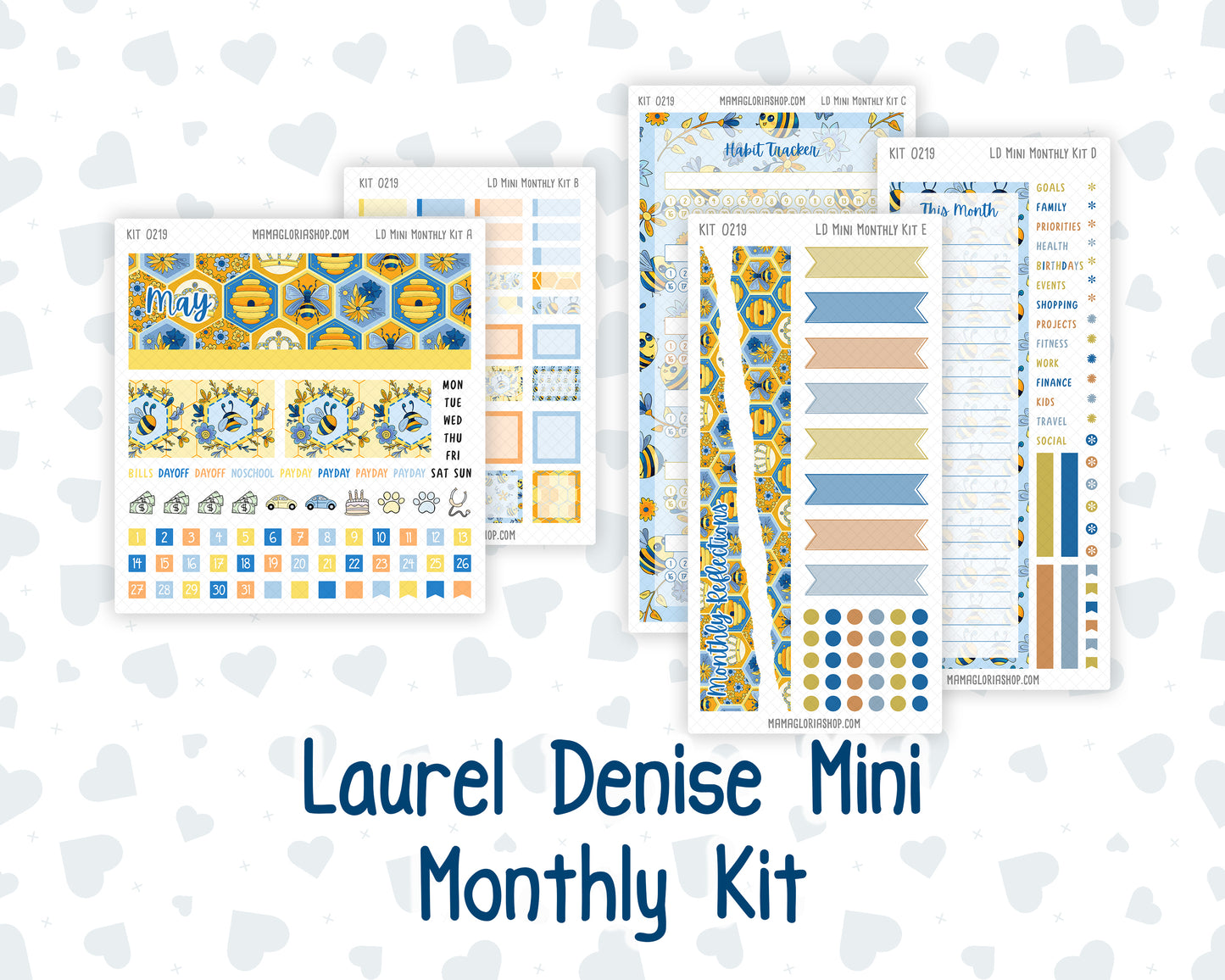 Kit 0219 Laurel Denise Mini Size – Monthly - Bee's Business- May