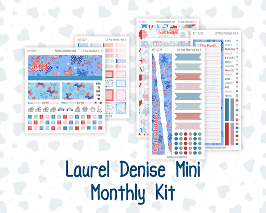 Kit 0224 - Laurel Denise Mini - Monthly Kit - July - Patriotic Parade
