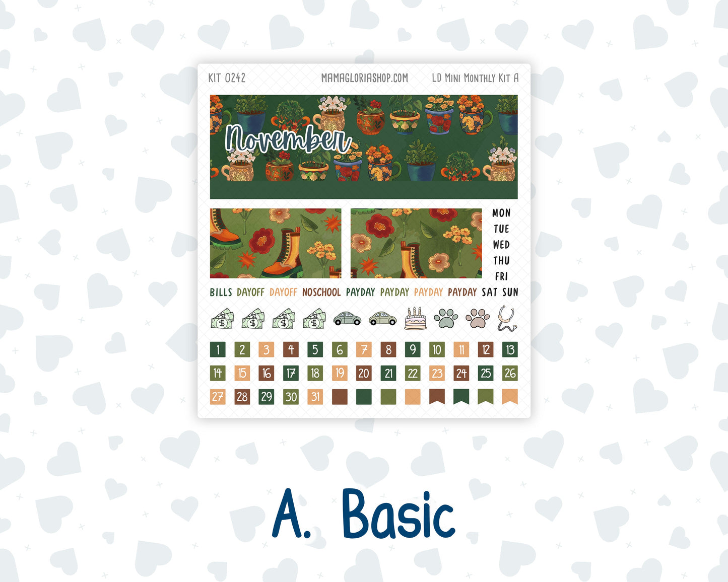 Kit 0242 - Laurel Denise Mini - Monthly Kit - November - Cottage Autumn