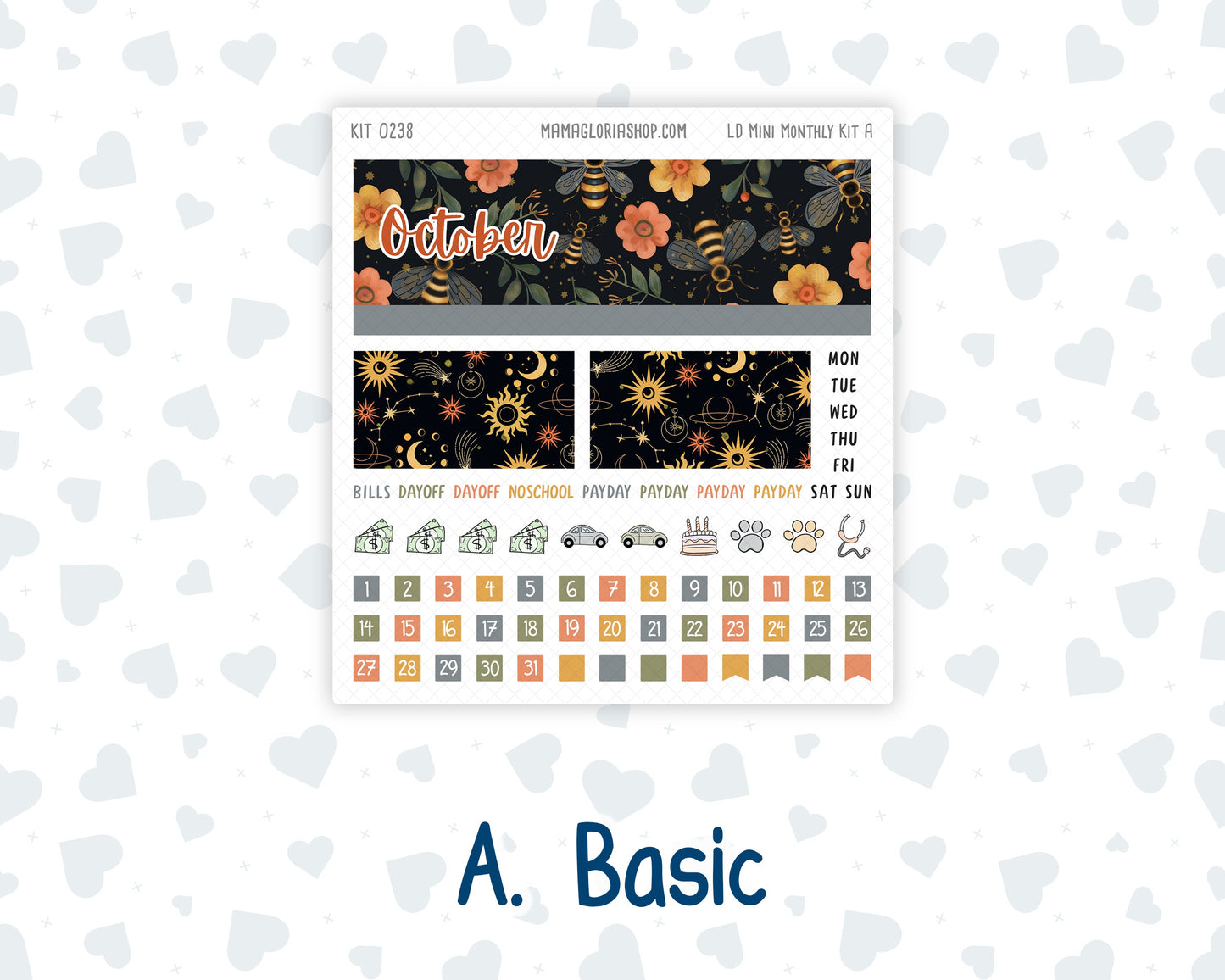 Kit 0238 - Laurel Denise Mini - Monthly Kit - October - Starry Autumn Nights