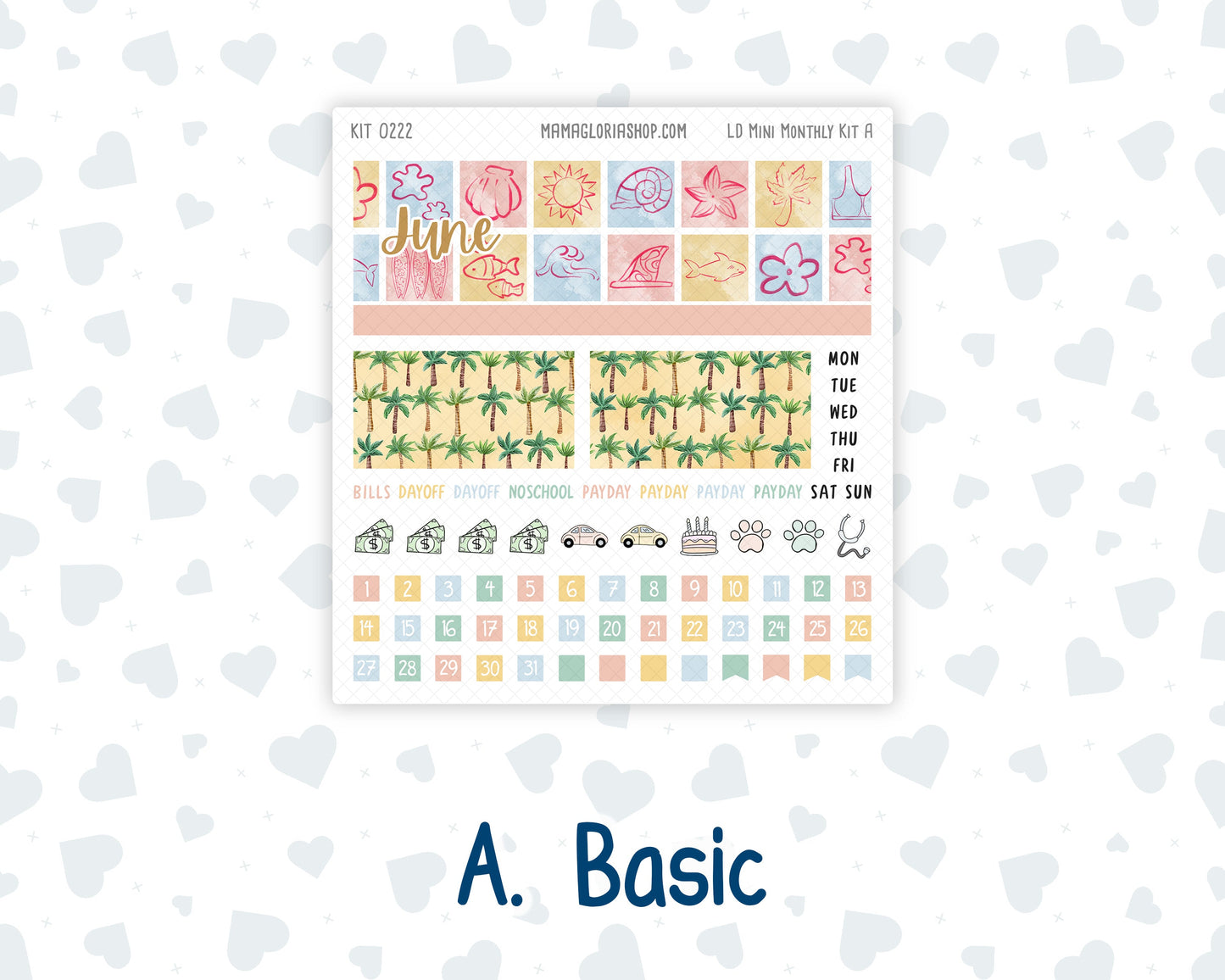 Kit 0222 - Laurel Denise Mini - Monthly Kit - June - Beach Day