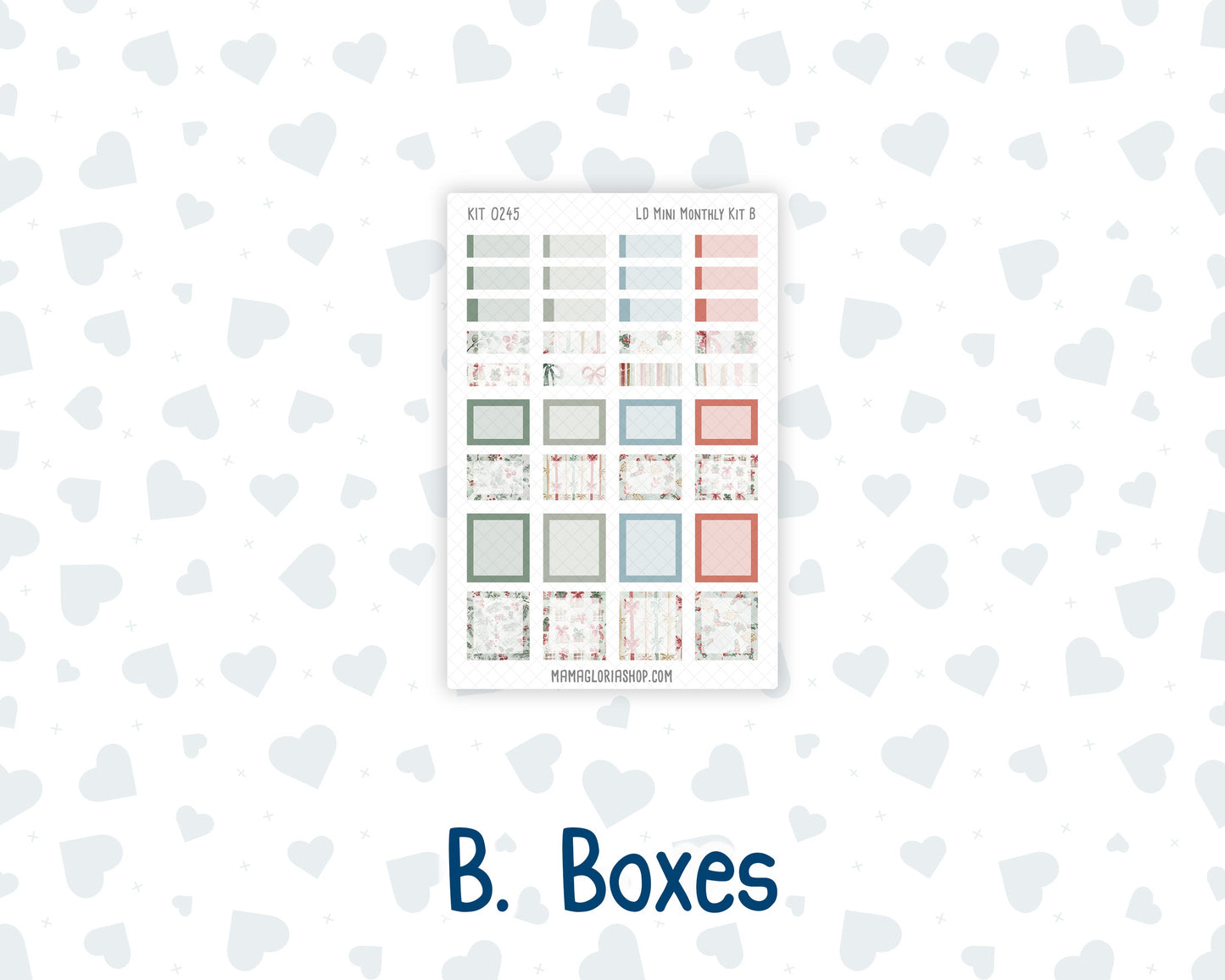 Kit 0245 - Laurel Denise Mini - Monthly Kit - December - Vintage Christmas