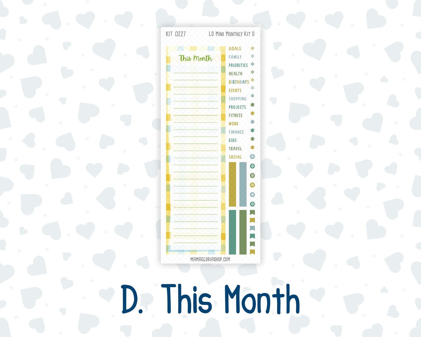 Kit 0227 - Laurel Denise Mini - Monthly Kit - July - Lemon Grove