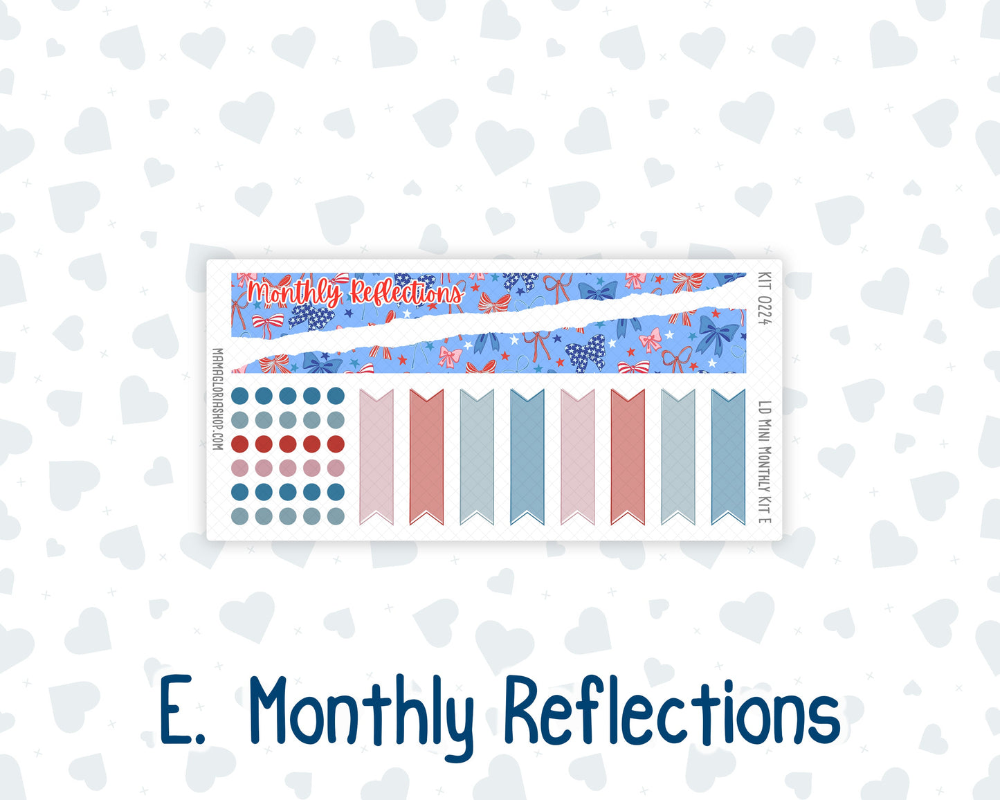 Kit 0224 - Laurel Denise Mini - Monthly Kit - July - Patriotic Parade