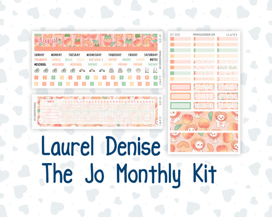 Kit 0278 - Laurel Denise The Jo Planner - Monthly Kit - August - Oops, All Peaches