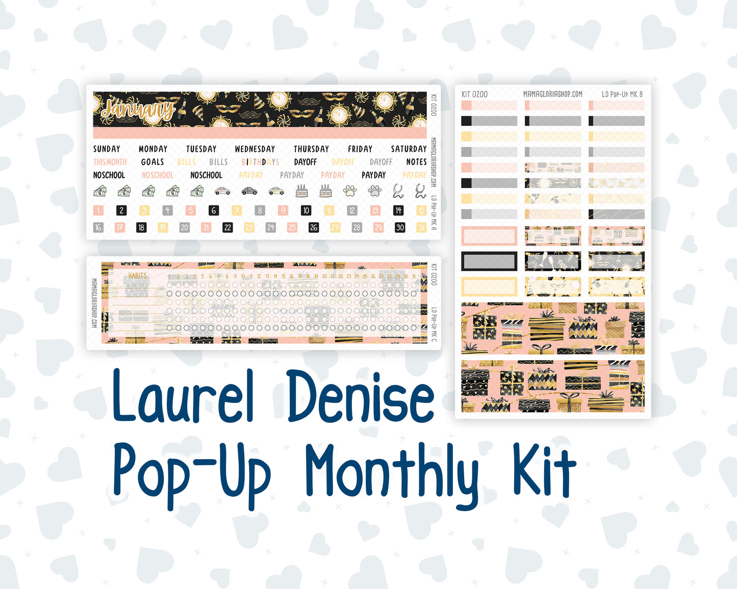Kit 0200 - Laurel Denise Pop-Up - Monthly Kit - January - Golden Hour