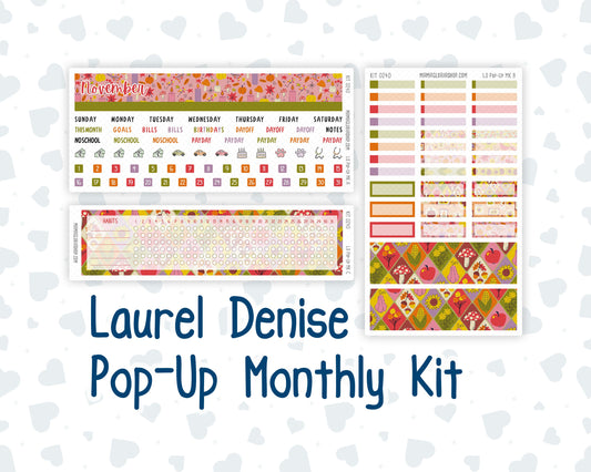 Kit 0240 - Laurel Denise Pop-Up - Monthly Kit - November - Cozy Thanksgiving