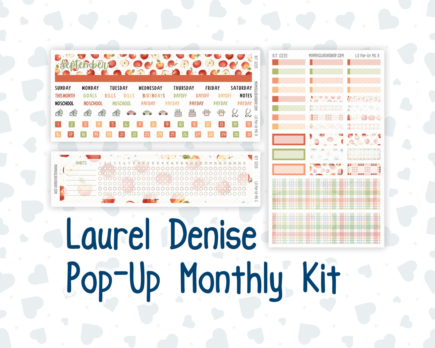Kit 0235 - Laurel Denise Pop-Up - Monthly Kit - September - Apple Orchard