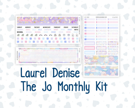 Kit 0252 - Laurel Denise The Jo Planner - Monthly Kit - February - Tokyo Candy Cloud