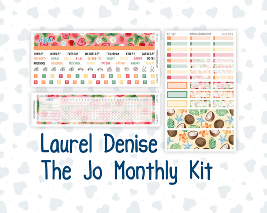 Kit 0271 - Laurel Denise The Jo Planner - Monthly Kit - June - Strawberry Shore