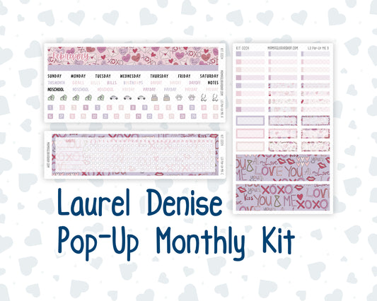 Kit 0204 - Laurel Denise Pop-Up - Monthly Kit - February - Valentines Garden