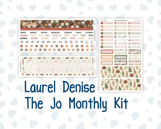 Kit 0298 - Laurel Denise The Jo Planner - Monthly Kit - October - Velvet Bloom