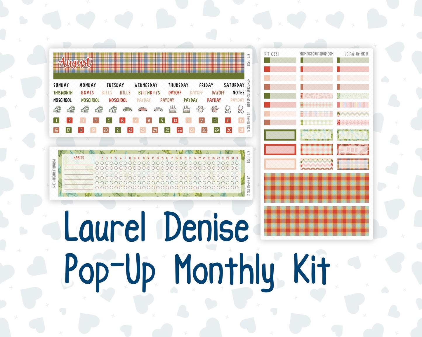 Kit 0231 - Laurel Denise Pop-Up - Monthly Kit - August - Backyard BBQ