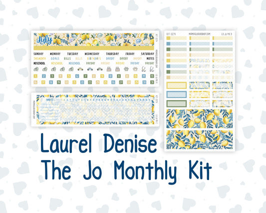 Kit 0274 - Laurel Denise The Jo Planner - Monthly Kit - July - Sunny Lemon Shore