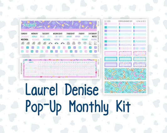 Kit 0230 - Laurel Denise Pop-Up - Monthly Kit - August - School Daze