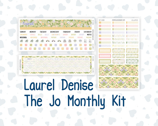 Kit 0280 - Laurel Denise The Jo Planner - Monthly Kit - Half Past Six In August