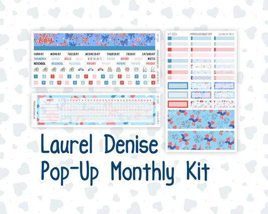 Kit 0224 - Laurel Denise Pop-Up - Monthly Kit - July - Patriotic Parade