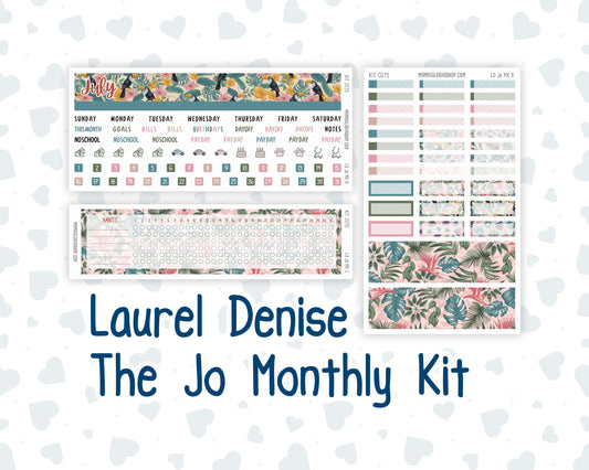 Kit 0275 - Laurel Denise The Jo Planner - Monthly Kit - July - Tropical Safari Blush