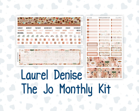Kit 0296 - Laurel Denise The Jo Planner - Monthly Kit - September - Coffee Break