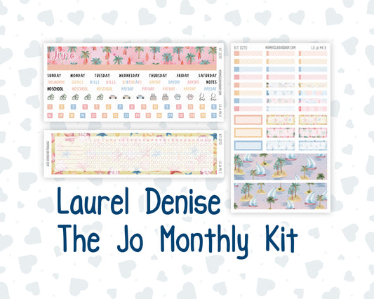 Kit 0270 - Laurel Denise The Jo Planner - Monthly Kit - June - Beachside Bliss
