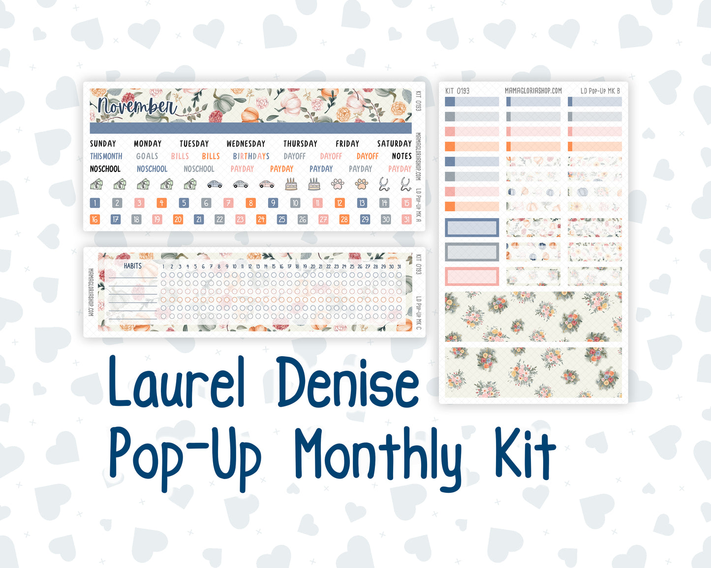 Kit 0193 - Laurel Denise Pop-Up - Monthly Kit - November - Harvest Blooms
